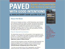 Tablet Screenshot of pavedwithgoodintentions.ca